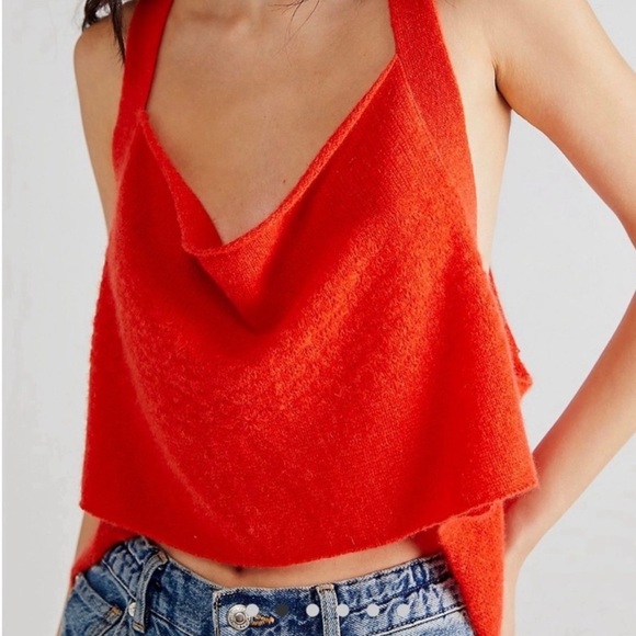 Free People Big Bow Cashmere Tank Top - Picture 2 of 7